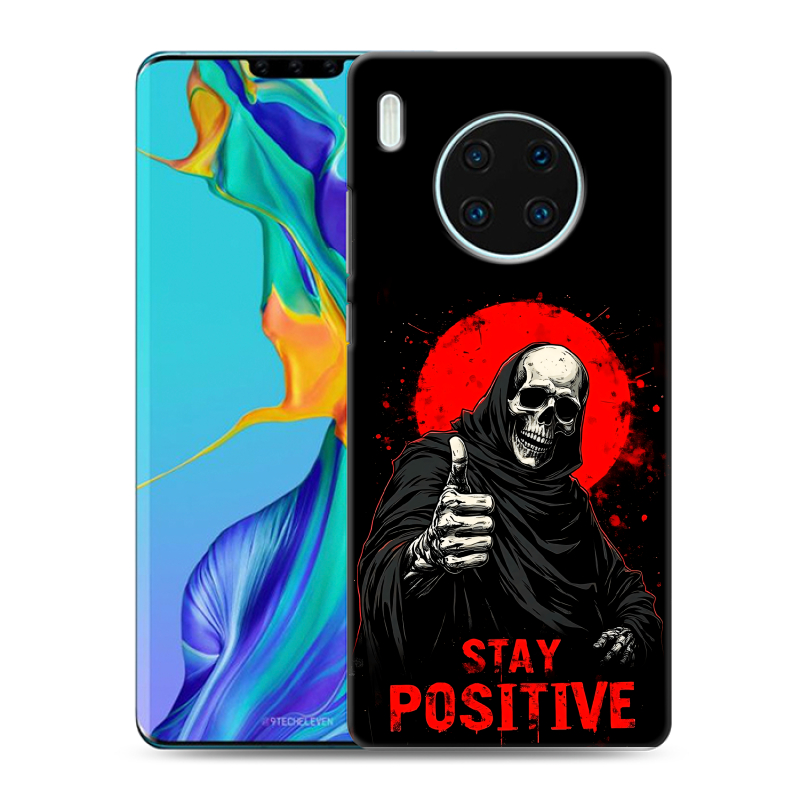 Силиконовый чехол на Huawei Mate 30 Pro с принтом смешной скелет Силиконовый чехол на Huawei Mate 30 Pro с принтом смешной скелет