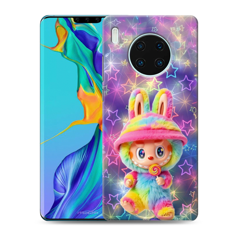 Силиконовый противоударный чехол на Huawei Mate 30 Pro с принтом Labubu Лабубу Силиконовый противоударный чехол на Huawei Mate 30 Pro с принтом Labubu Лабубу