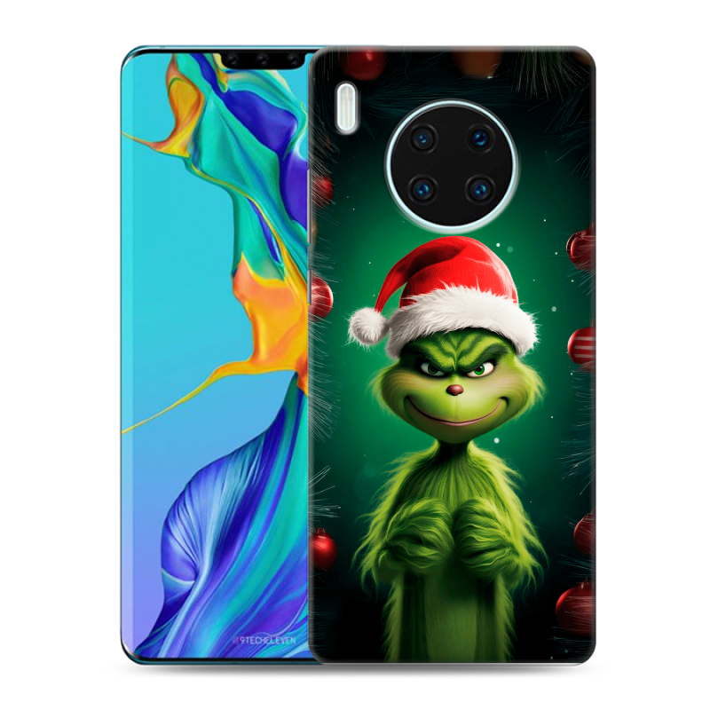 Пластиковый чехол на Huawei Mate 30 Pro с принтом Гринч Новый год Рождество Пластиковый чехол на Huawei Mate 30 Pro с принтом Гринч Новый год Рождество