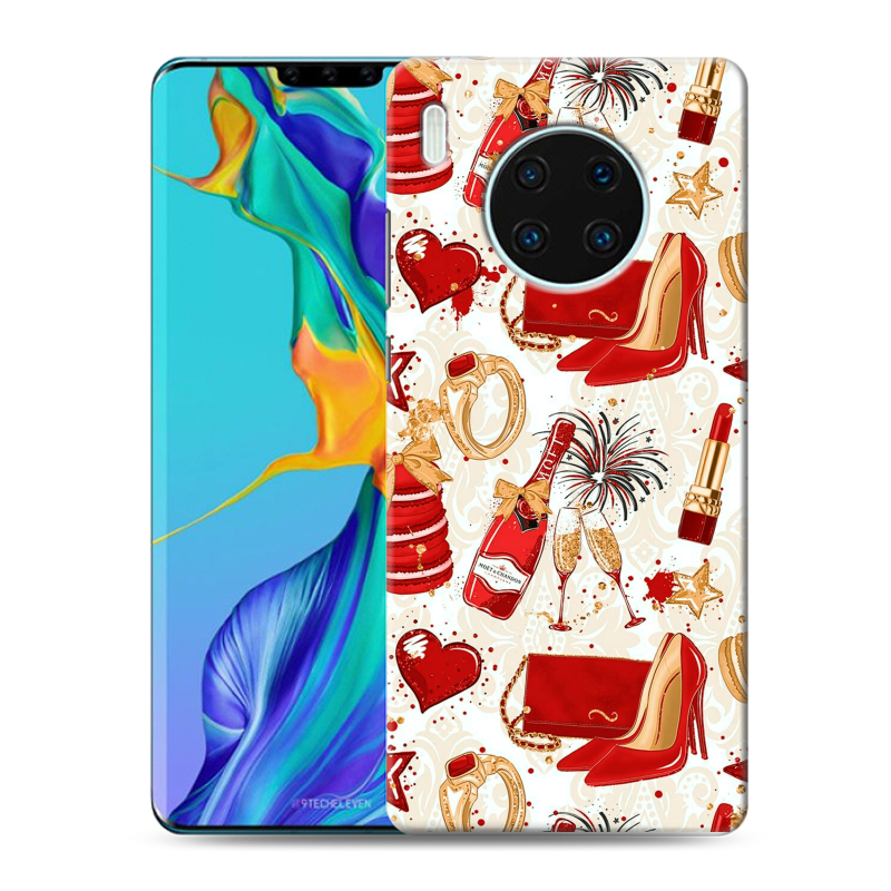 Пластиковый чехол на Huawei Mate 30 Pro с принтом Новый год Пластиковый чехол на Huawei Mate 30 Pro с принтом Новый год