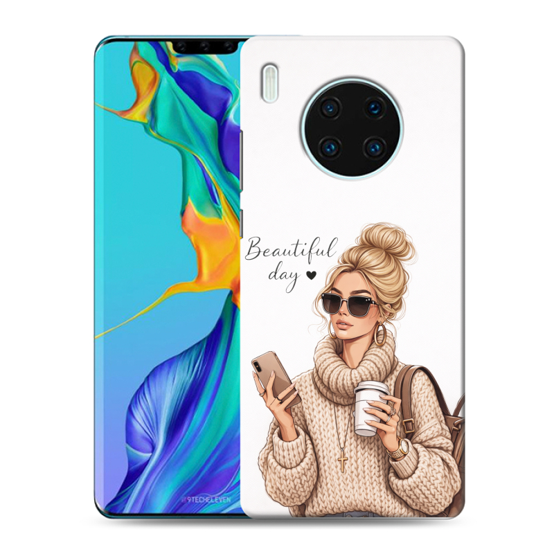 Пластиковый чехол на Huawei Mate 30 Pro с принтом женский Пластиковый чехол на Huawei Mate 30 Pro с принтом женский