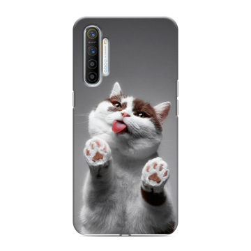 Силиконовый противоударный чехол на Realme XT с принтом Коты