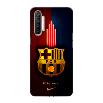 Силиконовый противоударный чехол на Realme XT с принтом Барселона Barcelona