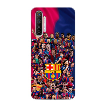 Силиконовый противоударный чехол на Realme XT с принтом Барселона Barcelona
