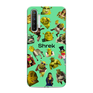 Силиконовый противоударный чехол на Realme XT с принтом Шрек Shrek Силиконовый противоударный чехол на Realme XT с принтом Шрек Shrek