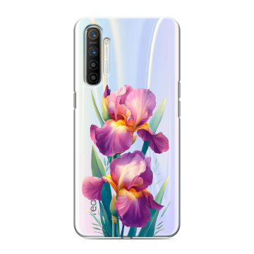 Силиконовый противоударный чехол на Realme XT с принтом Цветы орхидеи Силиконовый противоударный чехол на Realme XT с принтом Цветы орхидеи