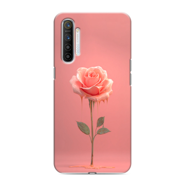 Силиконовый противоударный чехол на Realme XT с принтом Розовая роза Силиконовый противоударный чехол на Realme XT с принтом Розовая роза