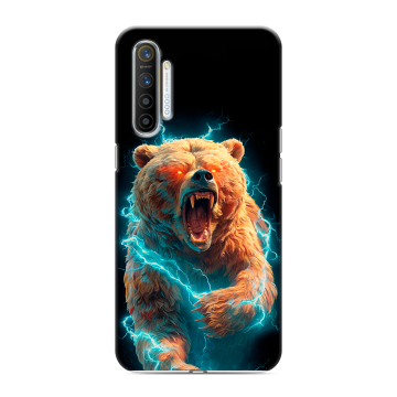 Силиконовый противоударный чехол на Realme XT с принтом Медведь Силиконовый противоударный чехол на Realme XT с принтом Медведь