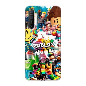 Силиконовый противоударный чехол на Realme XT с принтом Roblox Роблокс Силиконовый противоударный чехол на Realme XT с принтом Roblox Роблокс