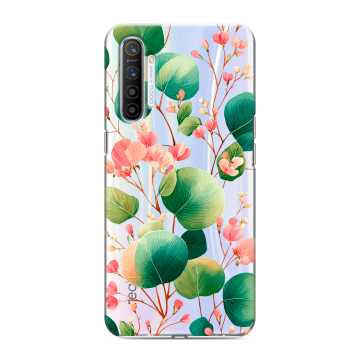 Силиконовый противоударный чехол на Realme XT с принтом женский