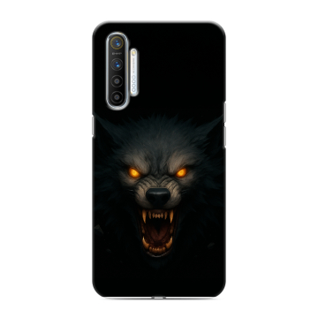 Силиконовый противоударный чехол на Realme XT с принтом Волк