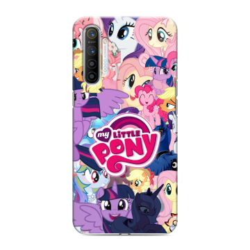 Силиконовый противоударный чехол на Realme XT с принтом My little pony Дружба чудо