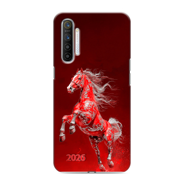 Силиконовый противоударный чехол на Realme XT с принтом Новый год