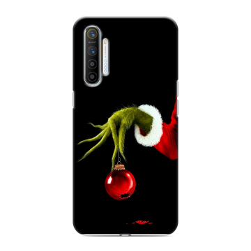 Силиконовый противоударный чехол на Realme XT с принтом Новый год Гринч
