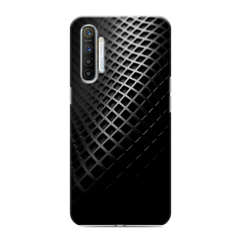 Силиконовый противоударный чехол на Realme XT с принтом Текстура металла Силиконовый противоударный чехол на Realme XT с принтом Текстура металла
