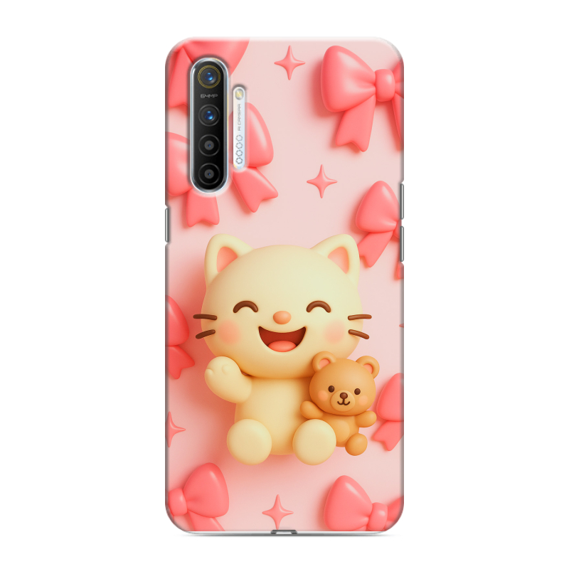 Силиконовый противоударный чехол на Realme XT с принтом для девочек Силиконовый противоударный чехол на Realme XT с принтом для девочек