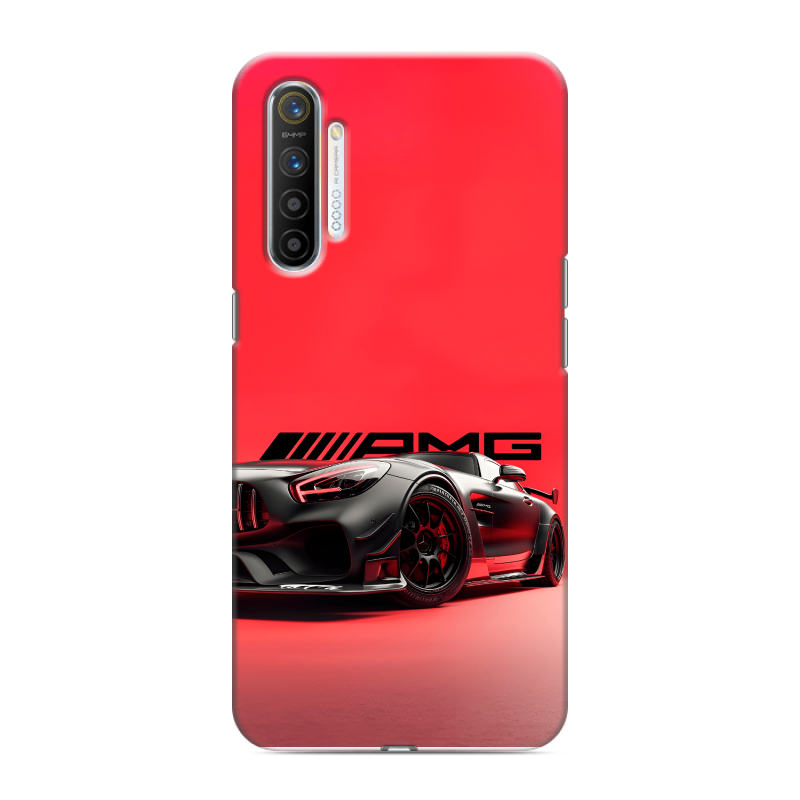 Силиконовый противоударный чехол на Realme XT с принтом Мерседес Mercedes AMG Силиконовый противоударный чехол на Realme XT с принтом Мерседес Mercedes AMG