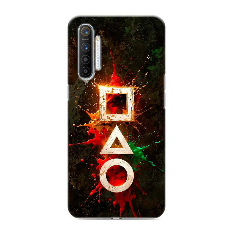 Силиконовый противоударный чехол на Realme XT с принтом Squid Game Игра кальмара Силиконовый противоударный чехол на Realme XT с принтом Squid Game Игра кальмара