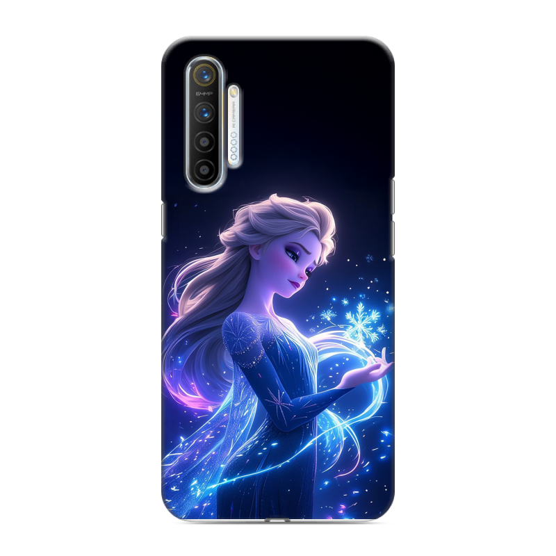 Силиконовый противоударный чехол на Realme XT с принтом Холодное сердце Frozen Силиконовый противоударный чехол на Realme XT с принтом Холодное сердце Frozen