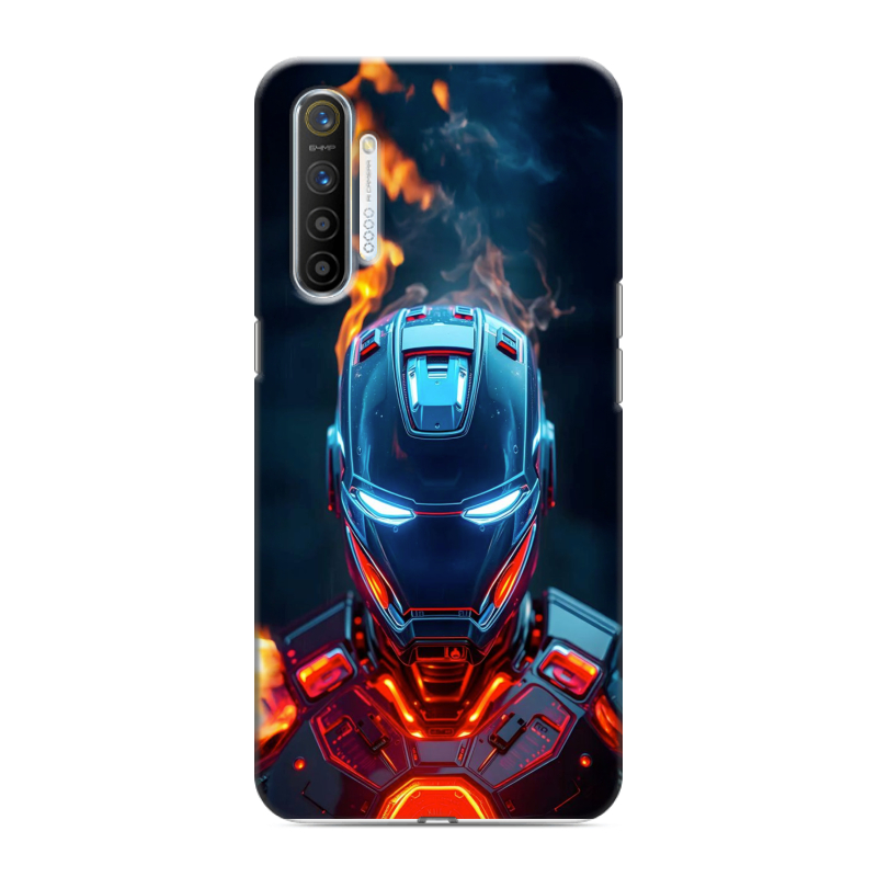 Силиконовый противоударный чехол на Realme XT с принтом IronMan Железный человек Силиконовый противоударный чехол на Realme XT с принтом IronMan Железный человек