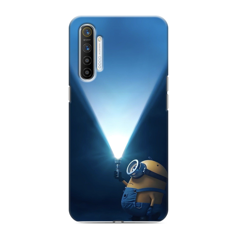 Силиконовый противоударный чехол на Realme XT с принтом Миньоны Силиконовый противоударный чехол на Realme XT с принтом Миньоны