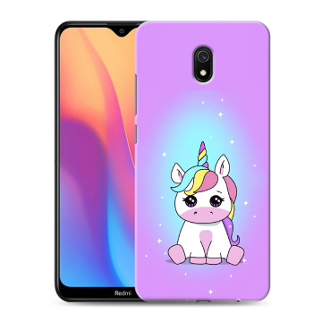 Силиконовый противоударный чехол на Xiaomi RedMi 8A с принтом Единорог Силиконовый противоударный чехол на Xiaomi RedMi 8A с принтом Единорог