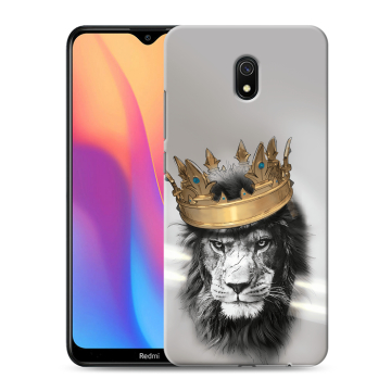 Силиконовый противоударный чехол на Xiaomi RedMi 8A с принтом Лев с короной Силиконовый противоударный чехол на Xiaomi RedMi 8A с принтом Лев с короной