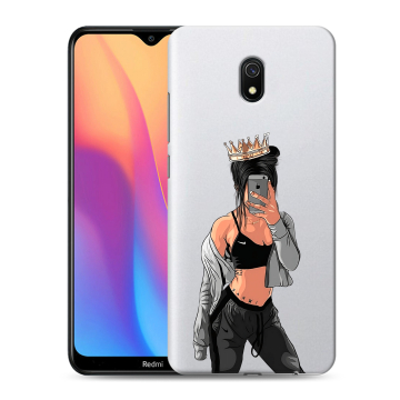 Силиконовый противоударный чехол на Xiaomi RedMi 8A с принтом Женские принты Силиконовый противоударный чехол на Xiaomi RedMi 8A с принтом Женские принты