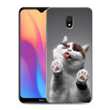 Силиконовый противоударный чехол на Xiaomi RedMi 8A с принтом Коты Силиконовый противоударный чехол на Xiaomi RedMi 8A с принтом Коты