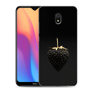 Силиконовый противоударный чехол на Xiaomi RedMi 8A с принтом Черная клубника Силиконовый противоударный чехол на Xiaomi RedMi 8A с принтом Черная клубника