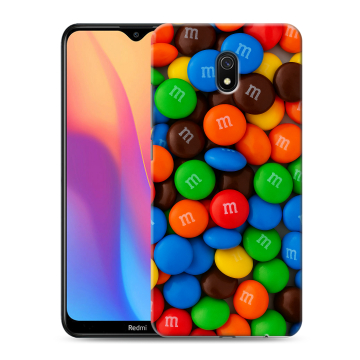 Силиконовый противоударный чехол на Xiaomi RedMi 8A с принтом Конфеты Силиконовый противоударный чехол на Xiaomi RedMi 8A с принтом Конфеты