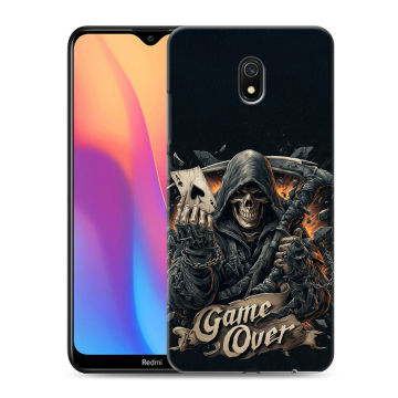 Силиконовый противоударный чехол на Xiaomi RedMi 8A с принтом Скелет карты Силиконовый противоударный чехол на Xiaomi RedMi 8A с принтом Скелет карты