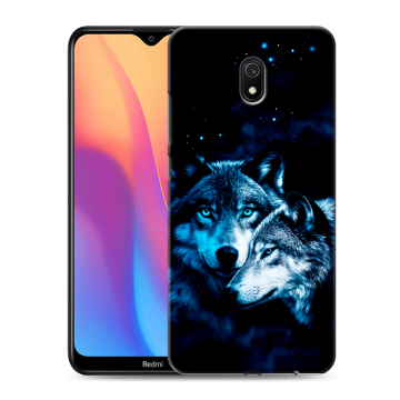 Силиконовый противоударный чехол на Xiaomi RedMi 8A с принтом Волки Силиконовый противоударный чехол на Xiaomi RedMi 8A с принтом Волки