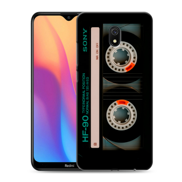 Силиконовый противоударный чехол на Xiaomi RedMi 8A с принтом Кассета Силиконовый противоударный чехол на Xiaomi RedMi 8A с принтом Кассета