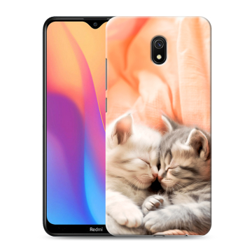 Силиконовый противоударный чехол на Xiaomi RedMi 8A с принтом Котята Силиконовый противоударный чехол на Xiaomi RedMi 8A с принтом Котята