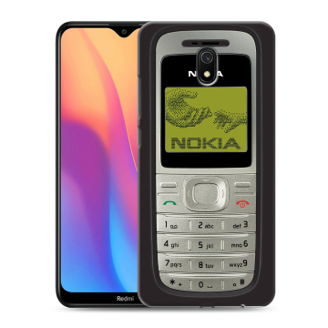 Силиконовый противоударный чехол на Xiaomi RedMi 8A с принтом Ретро Нокия Силиконовый противоударный чехол на Xiaomi RedMi 8A с принтом Ретро Нокия