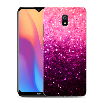 Силиконовый противоударный чехол на Xiaomi RedMi 8A с принтом Блестки