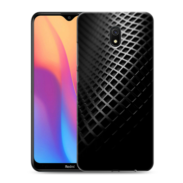 Силиконовый противоударный чехол на Xiaomi RedMi 8A с принтом Текстура металла Силиконовый противоударный чехол на Xiaomi RedMi 8A с принтом Текстура металла
