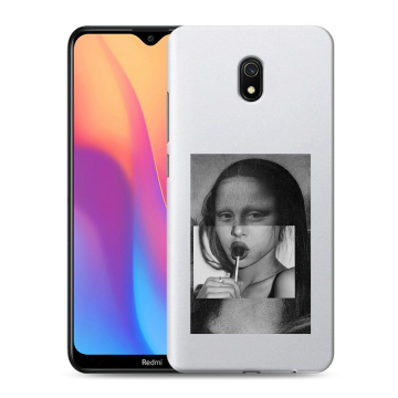 Силиконовый противоударный чехол на Xiaomi RedMi 8A с принтом Мона Лиза Силиконовый противоударный чехол на Xiaomi RedMi 8A с принтом Мона Лиза