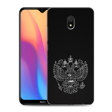 Силиконовый противоударный чехол на Xiaomi RedMi 8A с принтом Герб России Силиконовый противоударный чехол на Xiaomi RedMi 8A с принтом Герб России