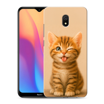Силиконовый противоударный чехол на Xiaomi RedMi 8A с принтом котенок Силиконовый противоударный чехол на Xiaomi RedMi 8A с принтом котенок