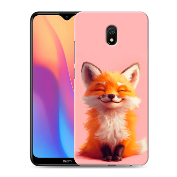 Силиконовый противоударный чехол на Xiaomi RedMi 8A с принтом милая лиса Силиконовый противоударный чехол на Xiaomi RedMi 8A с принтом милая лиса