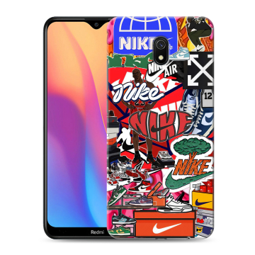 Силиконовый противоударный чехол на Xiaomi RedMi 8A с принтом Найк Nike яркий Силиконовый противоударный чехол на Xiaomi RedMi 8A с принтом Найк Nike яркий