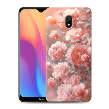 Силиконовый противоударный чехол на Xiaomi RedMi 8A с принтом Розовые розы Силиконовый противоударный чехол на Xiaomi RedMi 8A с принтом Розовые розы