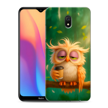 Силиконовый противоударный чехол на Xiaomi RedMi 8A с принтом сова Силиконовый противоударный чехол на Xiaomi RedMi 8A с принтом сова