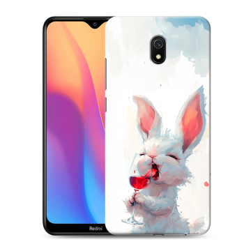Силиконовый противоударный чехол на Xiaomi RedMi 8A с принтом кролик зайчик Силиконовый противоударный чехол на Xiaomi RedMi 8A с принтом кролик зайчик