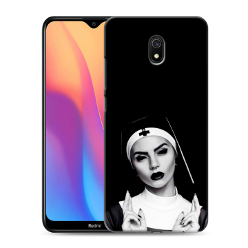 Силиконовый противоударный чехол на Xiaomi RedMi 8A с принтом монашка Силиконовый противоударный чехол на Xiaomi RedMi 8A с принтом монашка