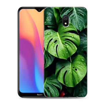 Силиконовый противоударный чехол на Xiaomi RedMi 8A с принтом Листья Силиконовый противоударный чехол на Xiaomi RedMi 8A с принтом Листья