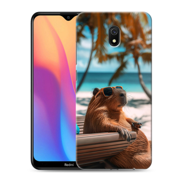 Силиконовый противоударный чехол на Xiaomi RedMi 8A с принтом Капибара Силиконовый противоударный чехол на Xiaomi RedMi 8A с принтом Капибара