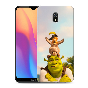Силиконовый противоударный чехол на Xiaomi RedMi 8A с принтом Шрек Shrek